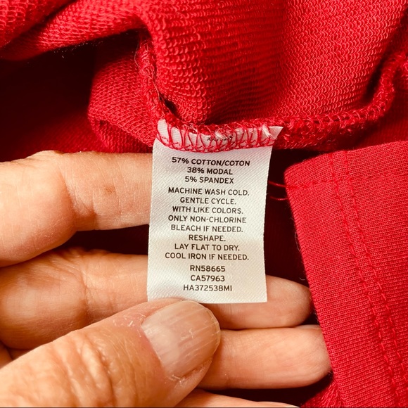Halogen Flare Sleeve Bateau Tee Sz XL Red Chili Good Preowned Condition - Picture 6 of 7